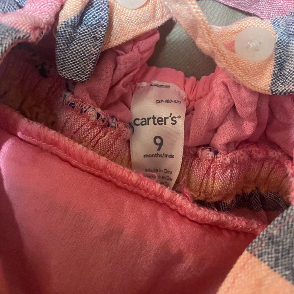 Carter's Pink and Blue Striped Casual‎ Dress